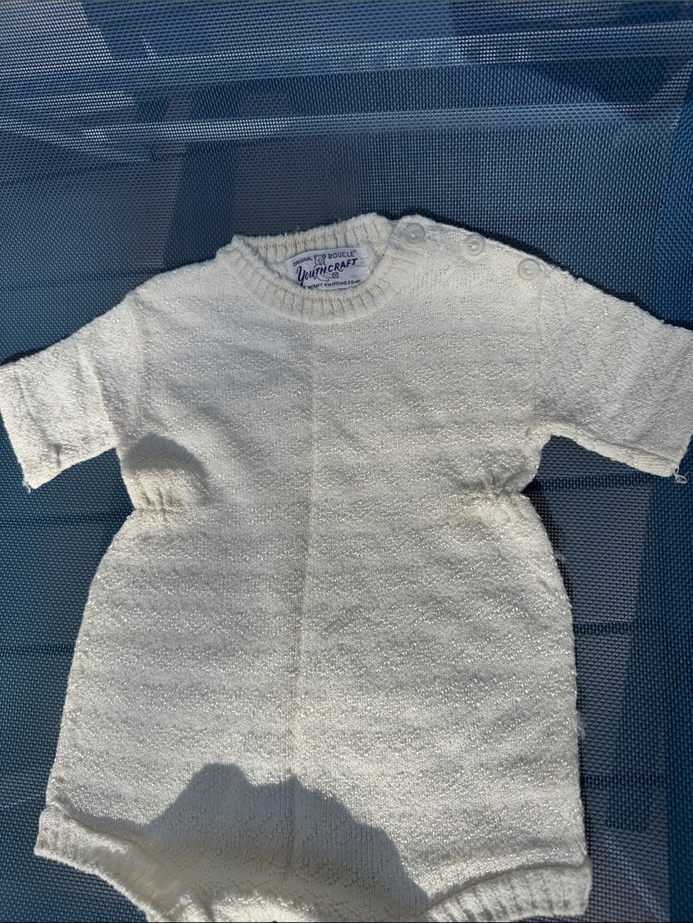 Youth craft vintage Knit Baby Romper Boucle